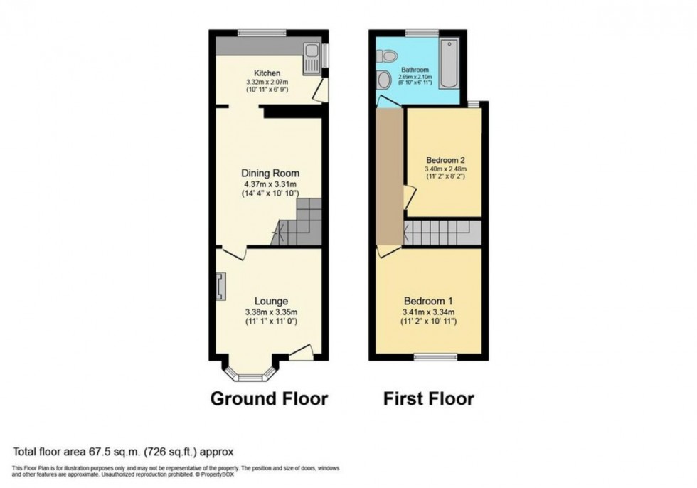 Floorplan for Nice 2 Bedroom house for sale