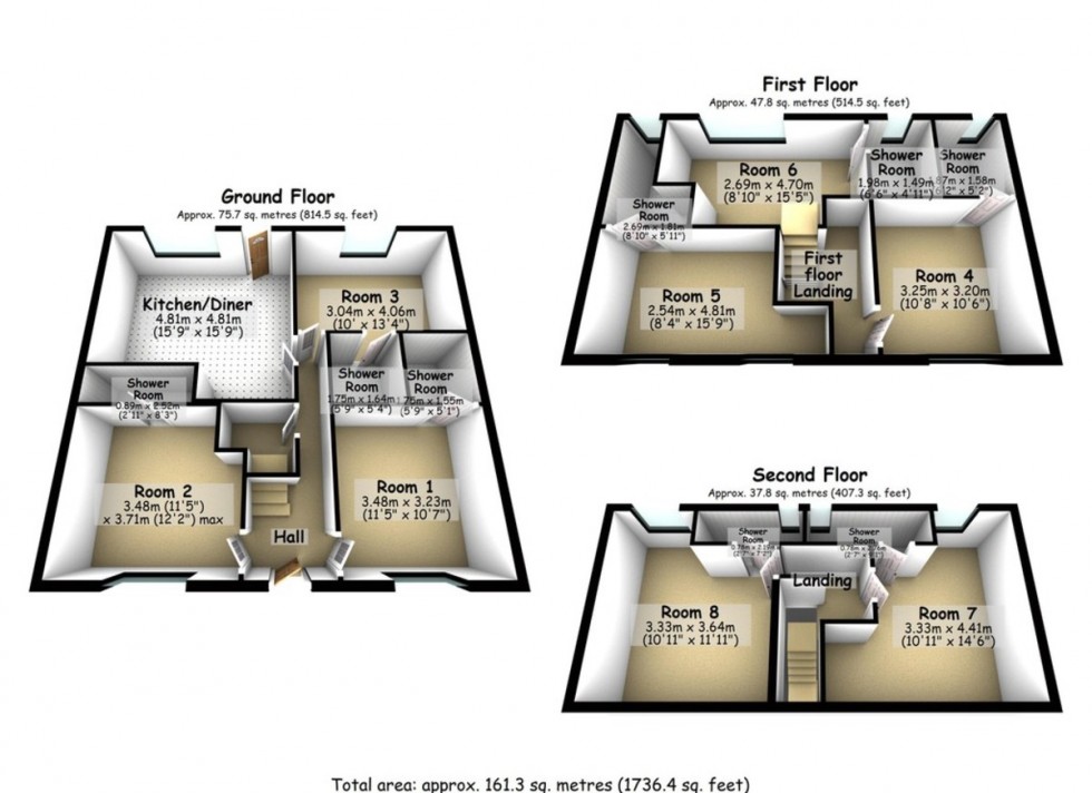 Floorplan for Booking Ensuite rooms near Warwick Uni