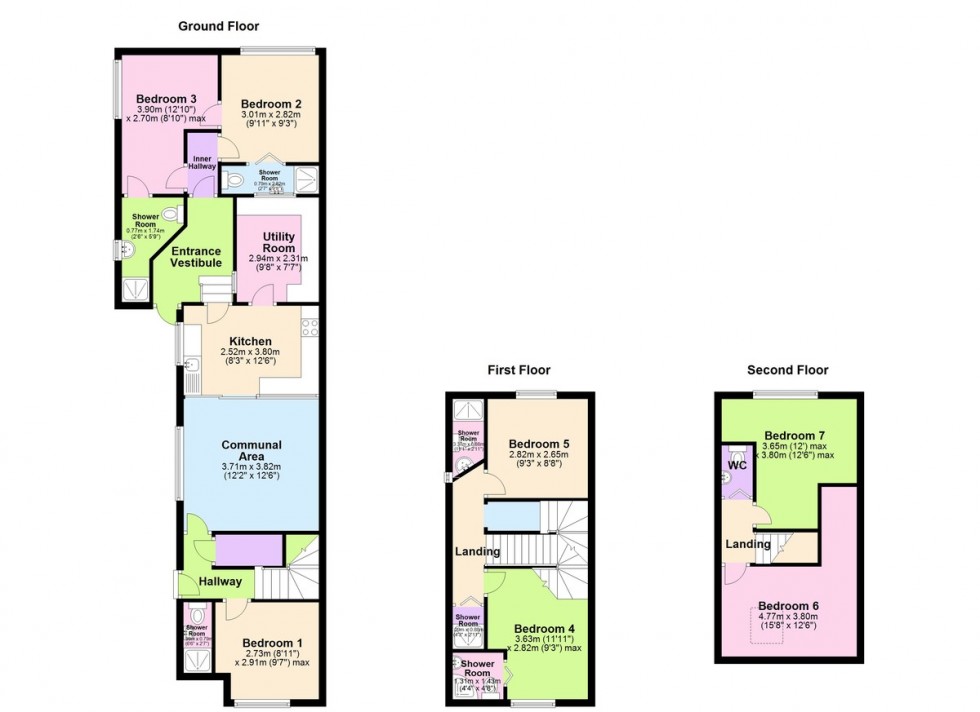 Floorplan for City Centre 6 Bedroom HMO investment
