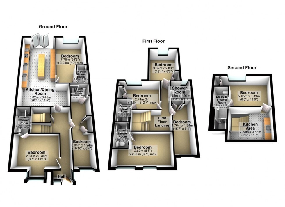 Floorplan for Large Property with C2 Planning Permission